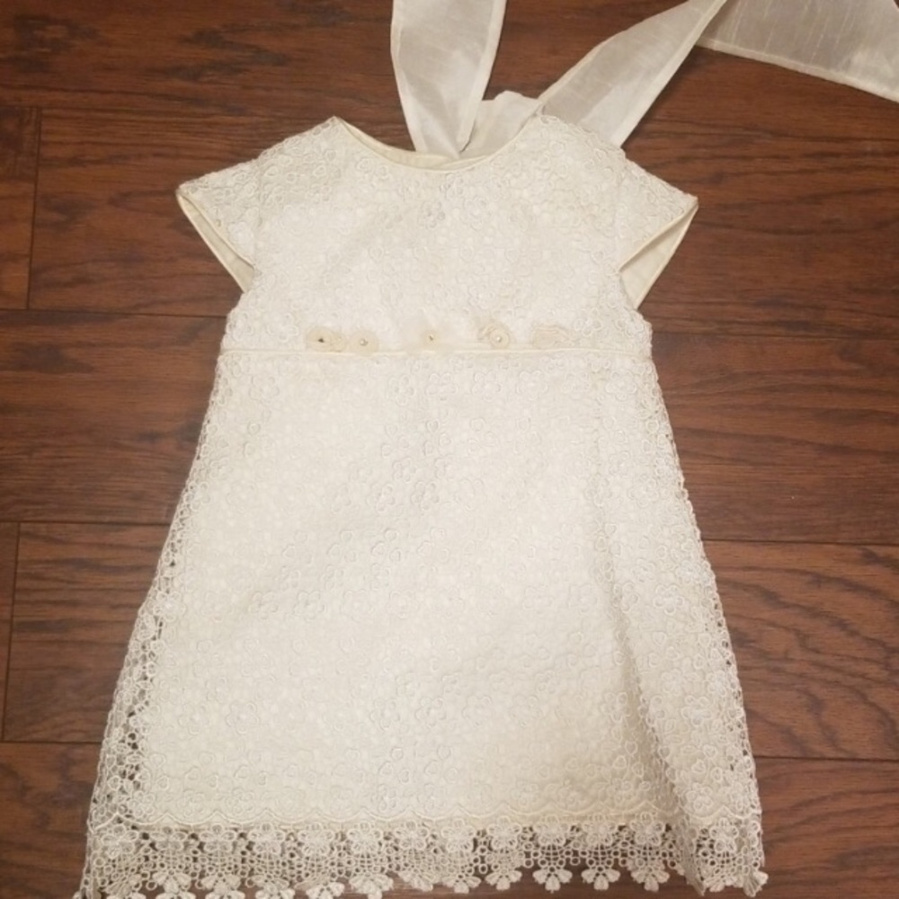 Lace Dress )baptism, christening, flower girl)